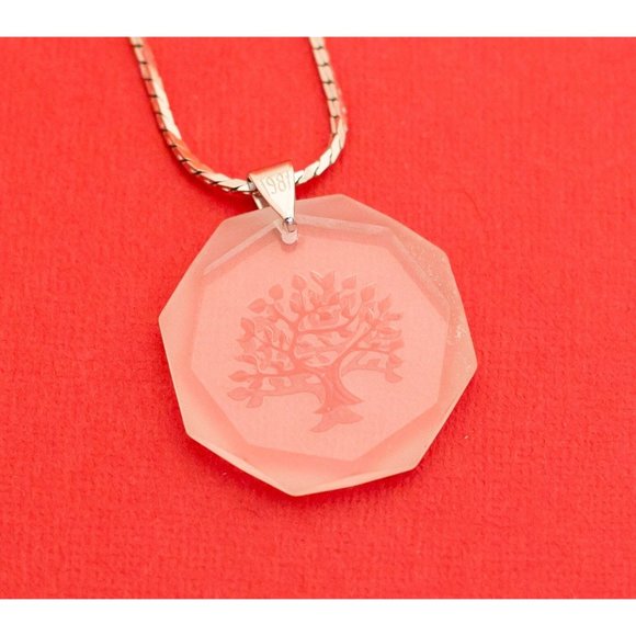 Vintage 1981 Crystal Pendant tree Necklace By Avon F15 - Picture 2 of 4